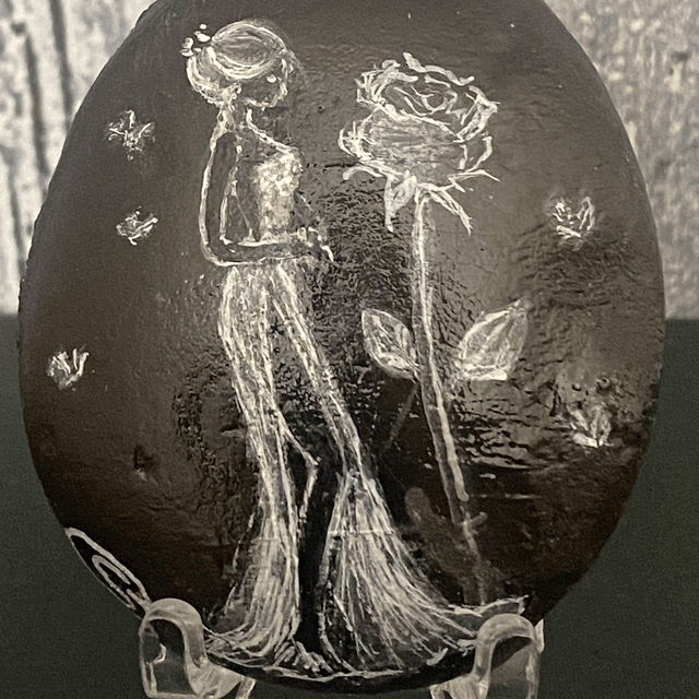 La femme et la rose