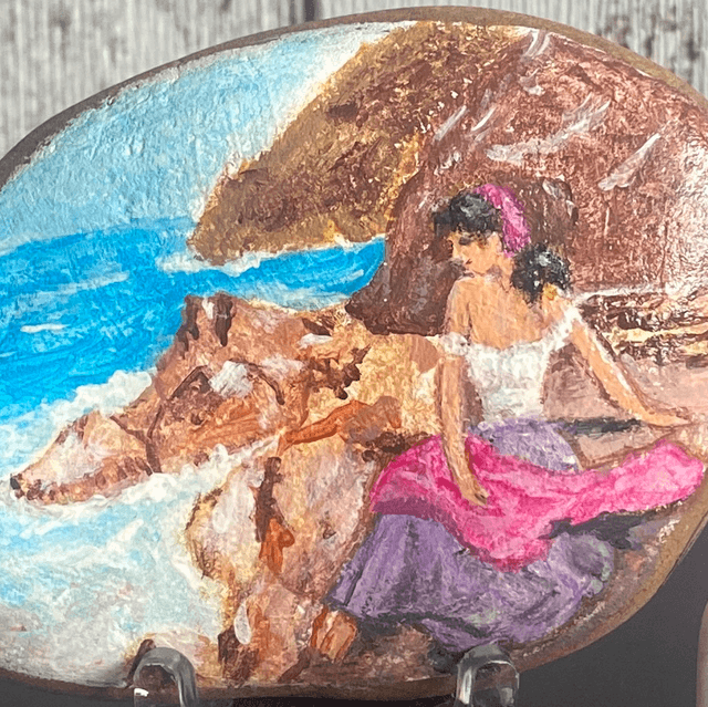 Femme aux rochers