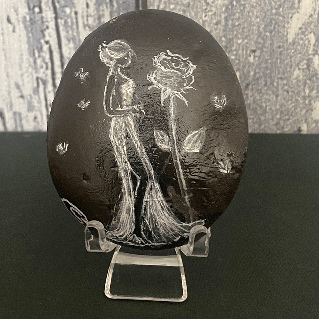 La femme et la rose