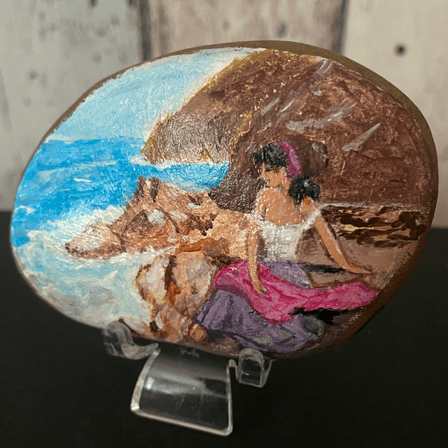 Femme aux rochers