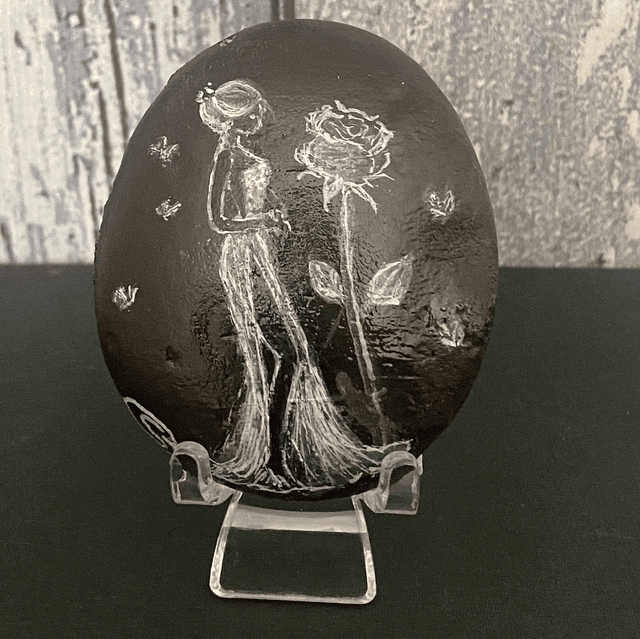 La femme et la rose